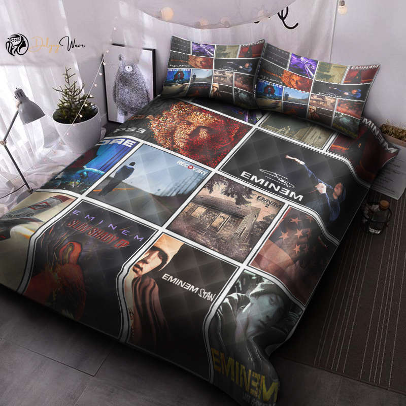 Eminem 2 Bedding Set Decor Gift For Men Women Decor Gift For Men Women G95