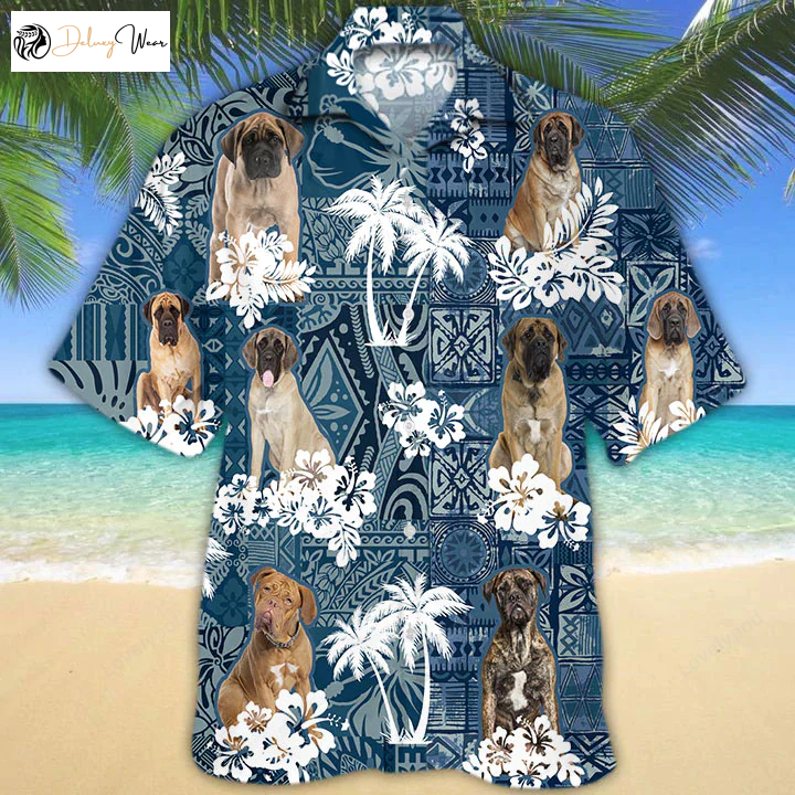 English Mastiff Hawaiian Shirt Gift for Men Women Fans: Stylish & Comfortable Dog-Themed Apparel