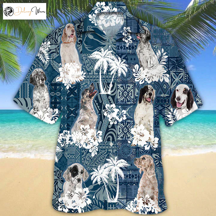 Stylish English Setter Hawaiian Shirt Gift for Men Women Fans: Embrace the Aloha Spirit with our New Collection!