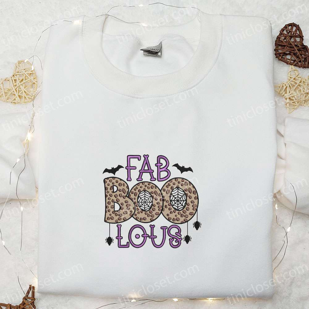 Fab Boo Lous Leopard Halloween Embroidered Shirt – Best Gift Idea for Halloween