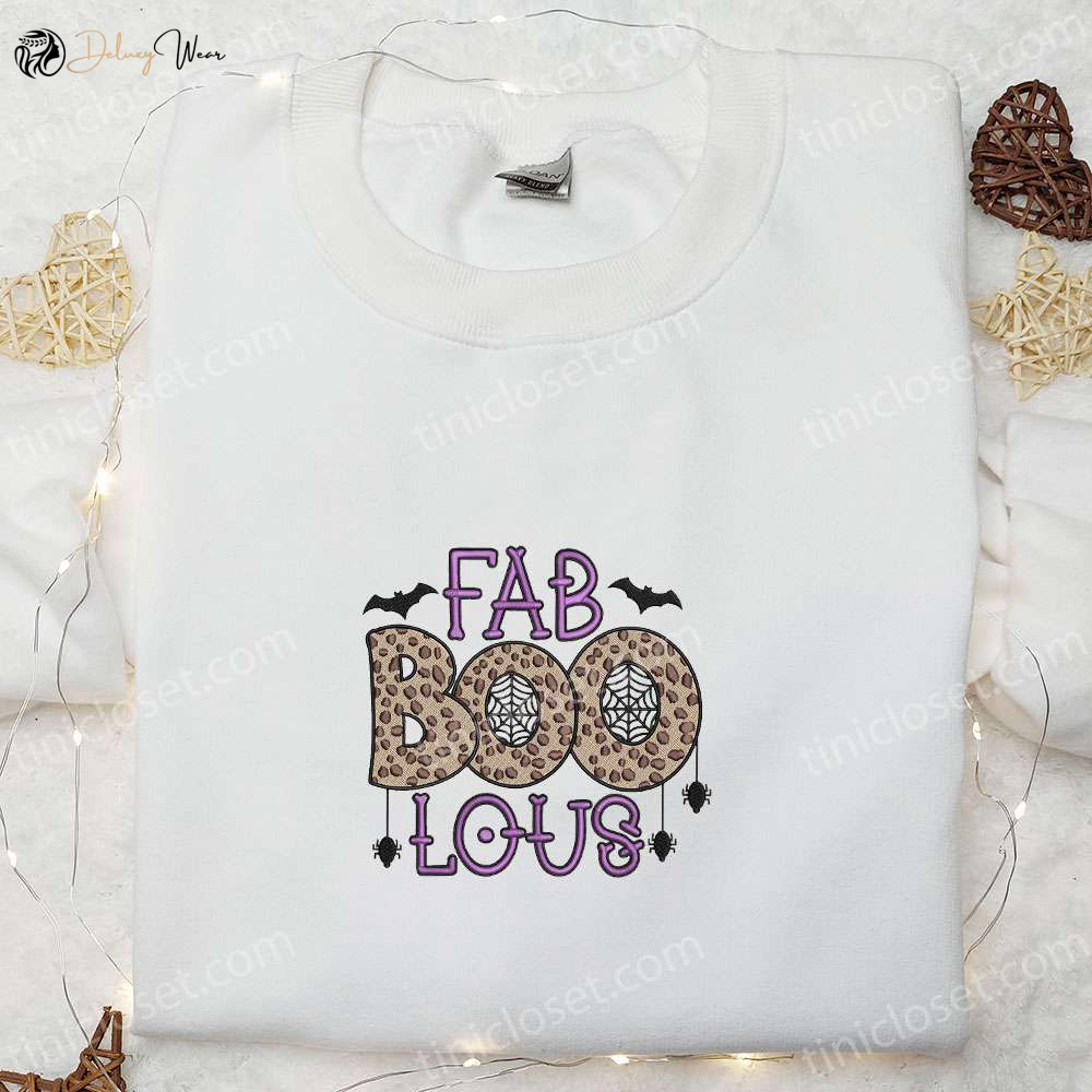 Fab Boo Lous Leopard Halloween Embroidered Shirt – Best Gift Idea for Halloween
