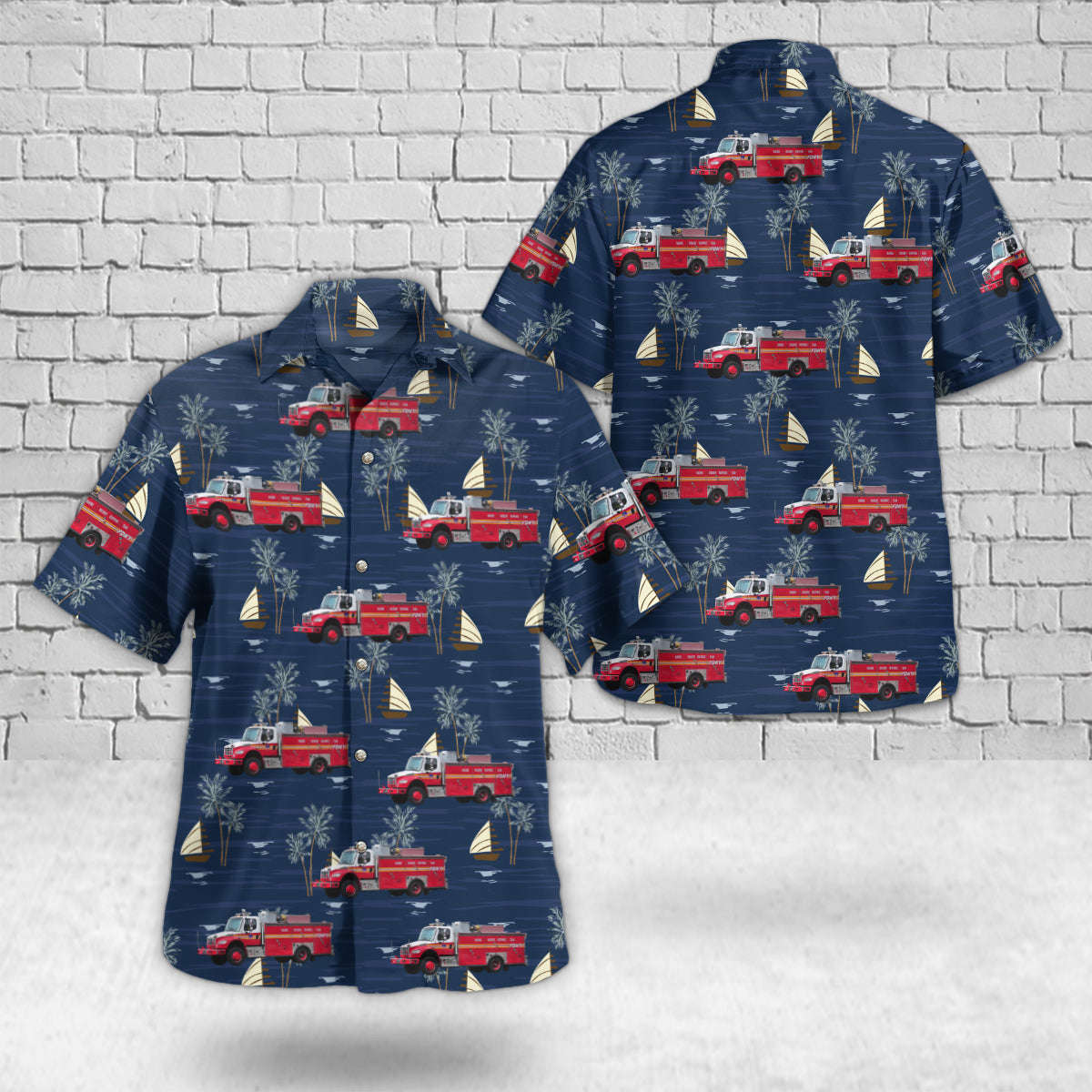 FDNY Marine Incident Response Team Hawaiian Shirt Gift for Men Dad Father Gift for Men Dad Father