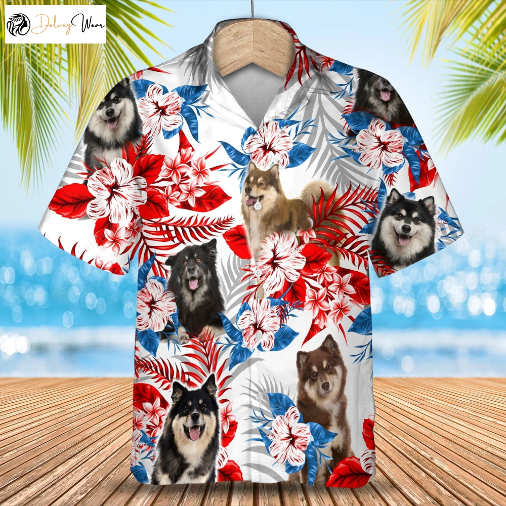 Finnish Lapphund Hawaiian Shirt Gift for Men Women Fans - Summer Aloha Gift for Men & Women