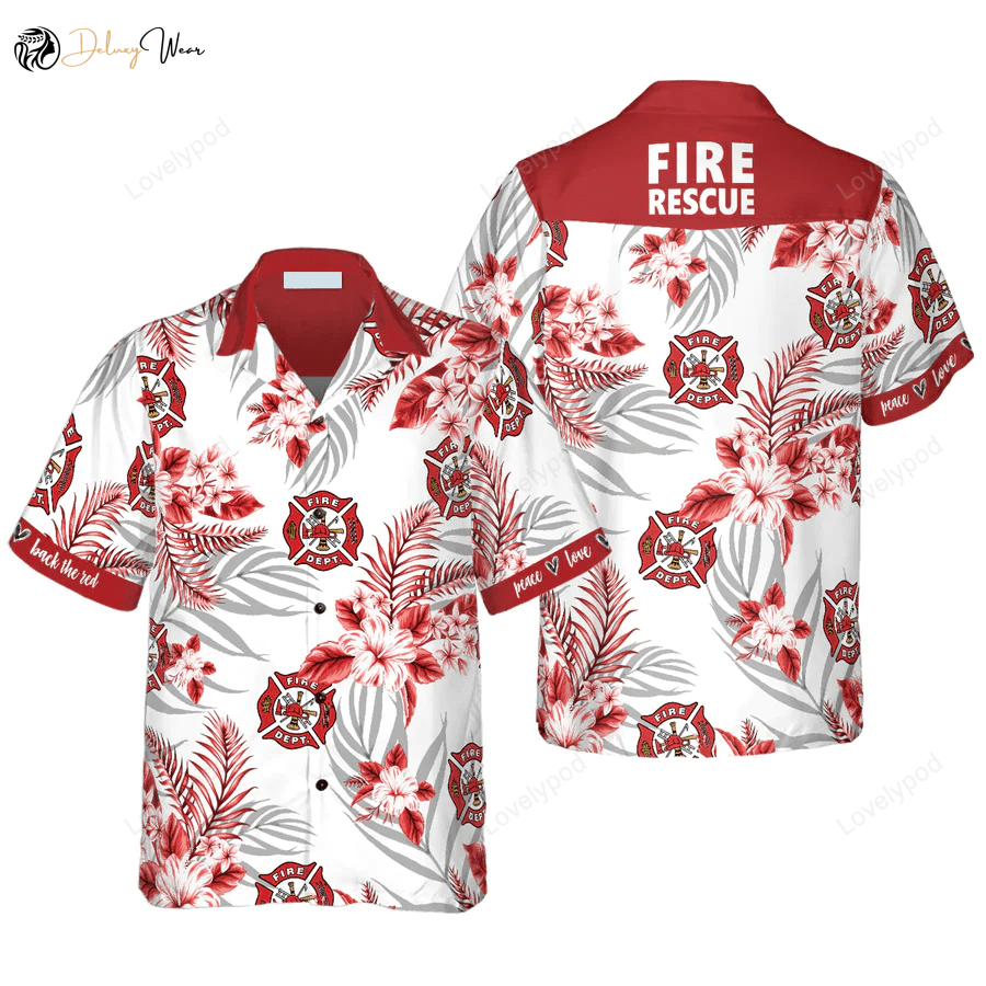 Firefighter Fire Rescue Hawaiian Shirt Gift for Men Women Fans – Perfect Gift for Firefighters
