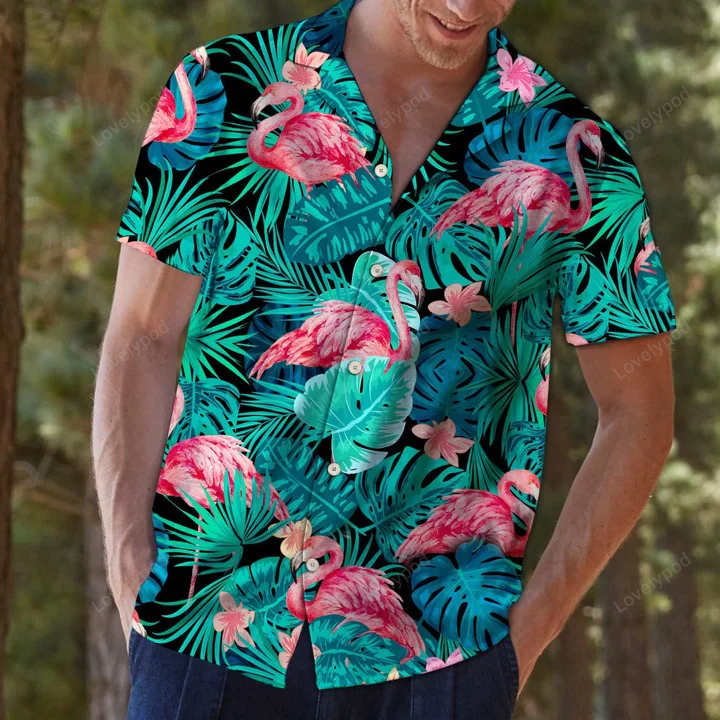 Flamingo Animal Species Hawaiian Shirt Gift for Men Women Fans – Tropical Jungle Design for a Stylish Look