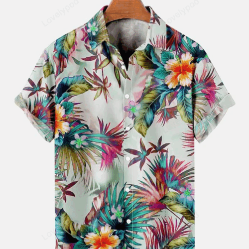 Hawaiian Shirt Gift for Men Women Fans for Men: Flower Hawaii - Stylish & Vibrant Tropical Design