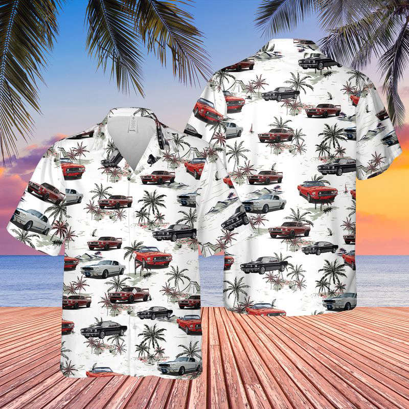 Ford Mustang Hawaiian Shirt Gift for Men Dad Father Gift for Men Dad Father