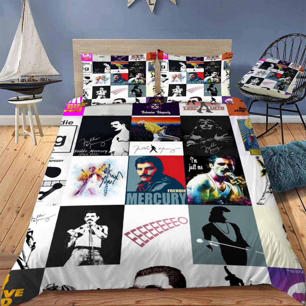 Freddie Mercury 1c Bedding Set Decor Gift For Men Women Decor Gift For Men Women G95
