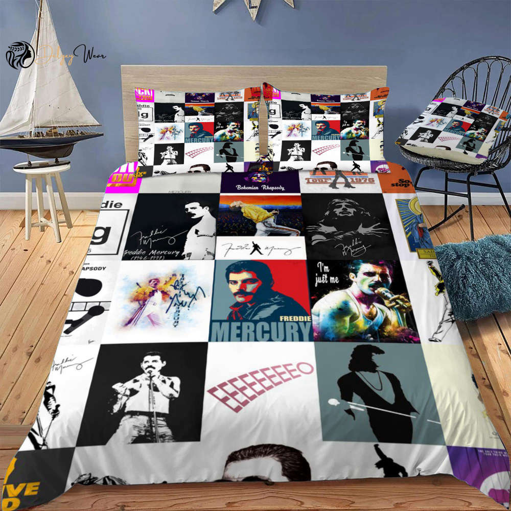 Freddie Mercury 1c Bedding Set Decor Gift For Men Women Decor Gift For Men Women G95