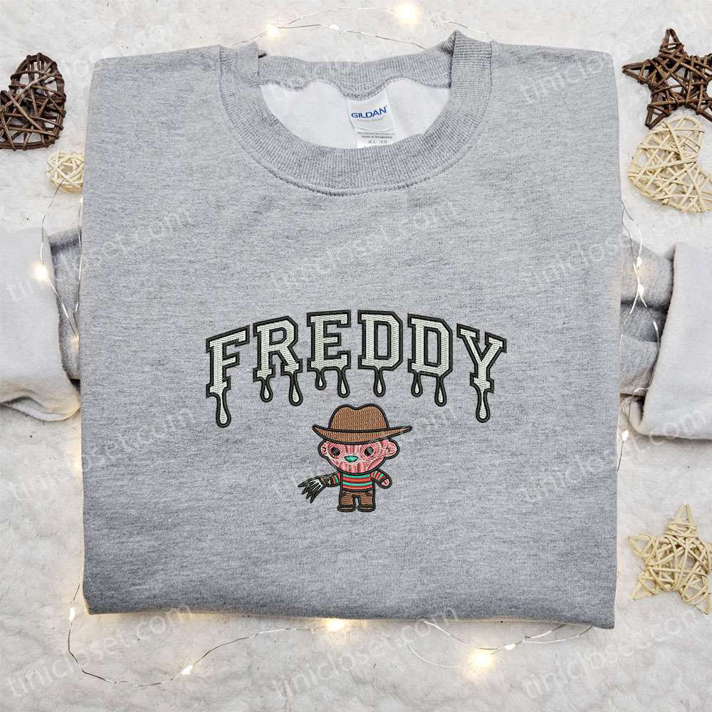 Freddy Krueger Drip Embroidered Sweatshirt: Horror Movie Hoodie – Best Halloween Gift Ideas Freddy Krueger Drip Embroidered Sweatshirt: Horror Movie Hoodie – Best Halloween Gift Ideas