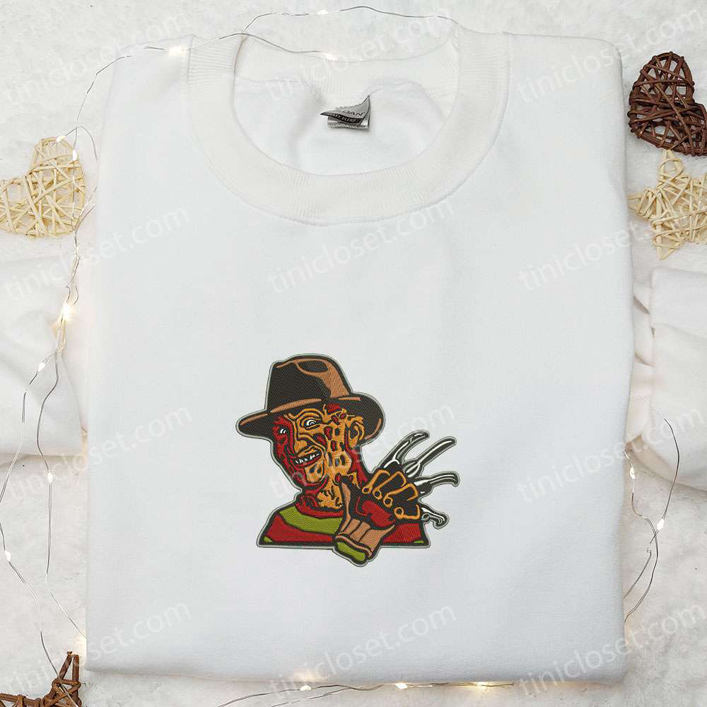 Freddy Krueger Embroidered Sweatshirt: Horror Movie Hoodie Best Halloween Gift Ideas