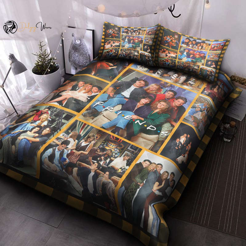 Friends Quilt Bedding Set Decor Gift For Men Women Decor Gift For Men Women CH