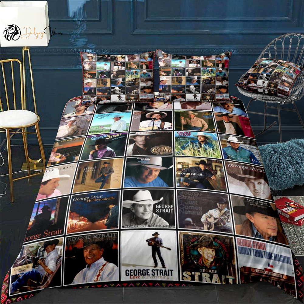 George Strait 2 Bedding Set Decor Gift For Men Women Decor Gift For Men Women G95