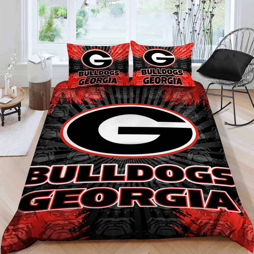 Georgia Bulldogs 3 Bedding Set Decor Gift For Men Women Decor Gift For Men Women G95