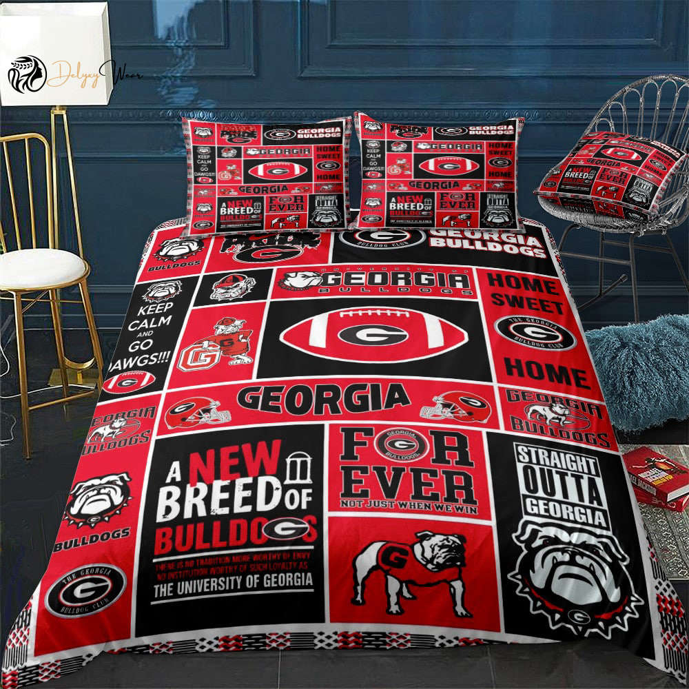 Georgia Bulldogs 3g Bedding Set Decor Gift For Men Women Decor Gift For Men Women G95