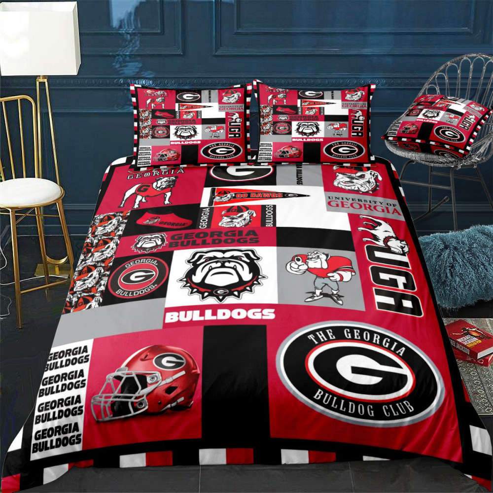 Georgia Bulldogs  Bedding Set Decor Gift For Men Women Decor Gift For Men Women CH