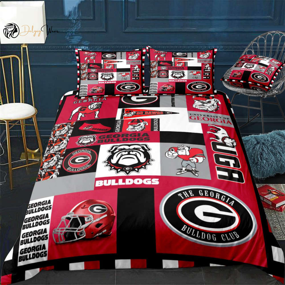 Georgia Bulldogs  Bedding Set Decor Gift For Men Women Decor Gift For Men Women CH