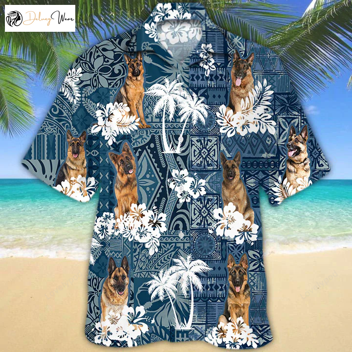 Stylish German Shepherd Hawaiian Shirt Gift for Men Women Fans: Perfect Dog Lover Gift!