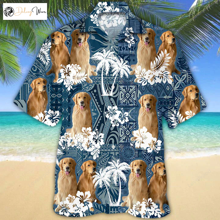 Stylish Golden Retriever 2 Hawaiian Shirt Gift for Men Women Fans - Trendy & Comfortable Canine Fashion