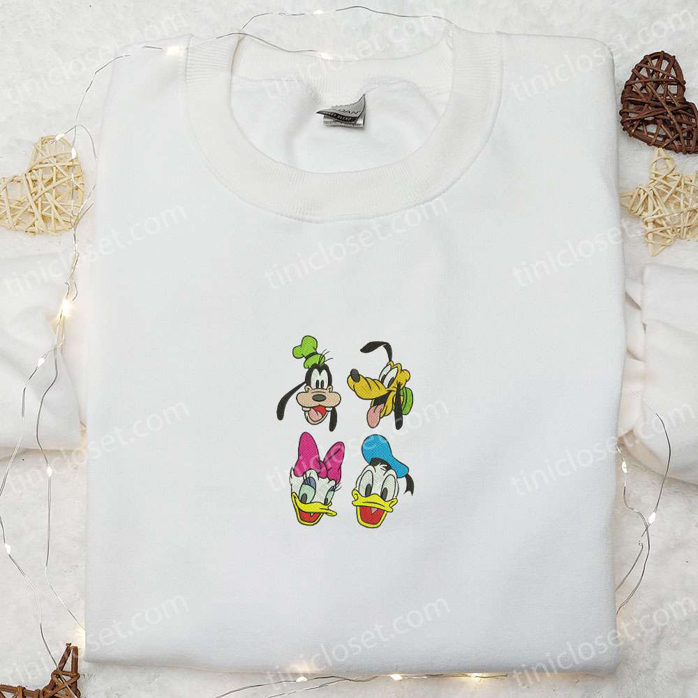 Disney Characters Embroidered Shirt & Hoodie: Goofy Pluto Daisy & Donald – Best Cartoon Gift Idea Disney Characters Embroidered Shirt & Hoodie: Goofy Pluto Daisy & Donald – Best Cartoon Gift Idea