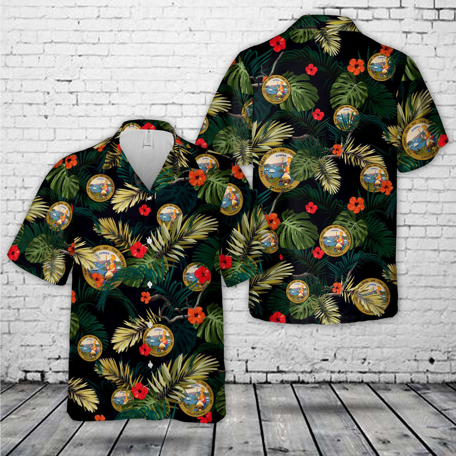Great Seal of California Hawaiian Shirt Gift for Men Dad Father Gift for Men Dad Father