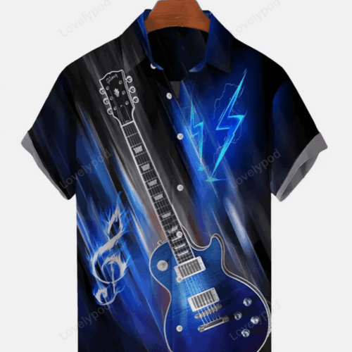 Guitar Music Men s Hawaiian Shirt Gift for Men Women Fans – Perfect Gift for Guitar Lovers
