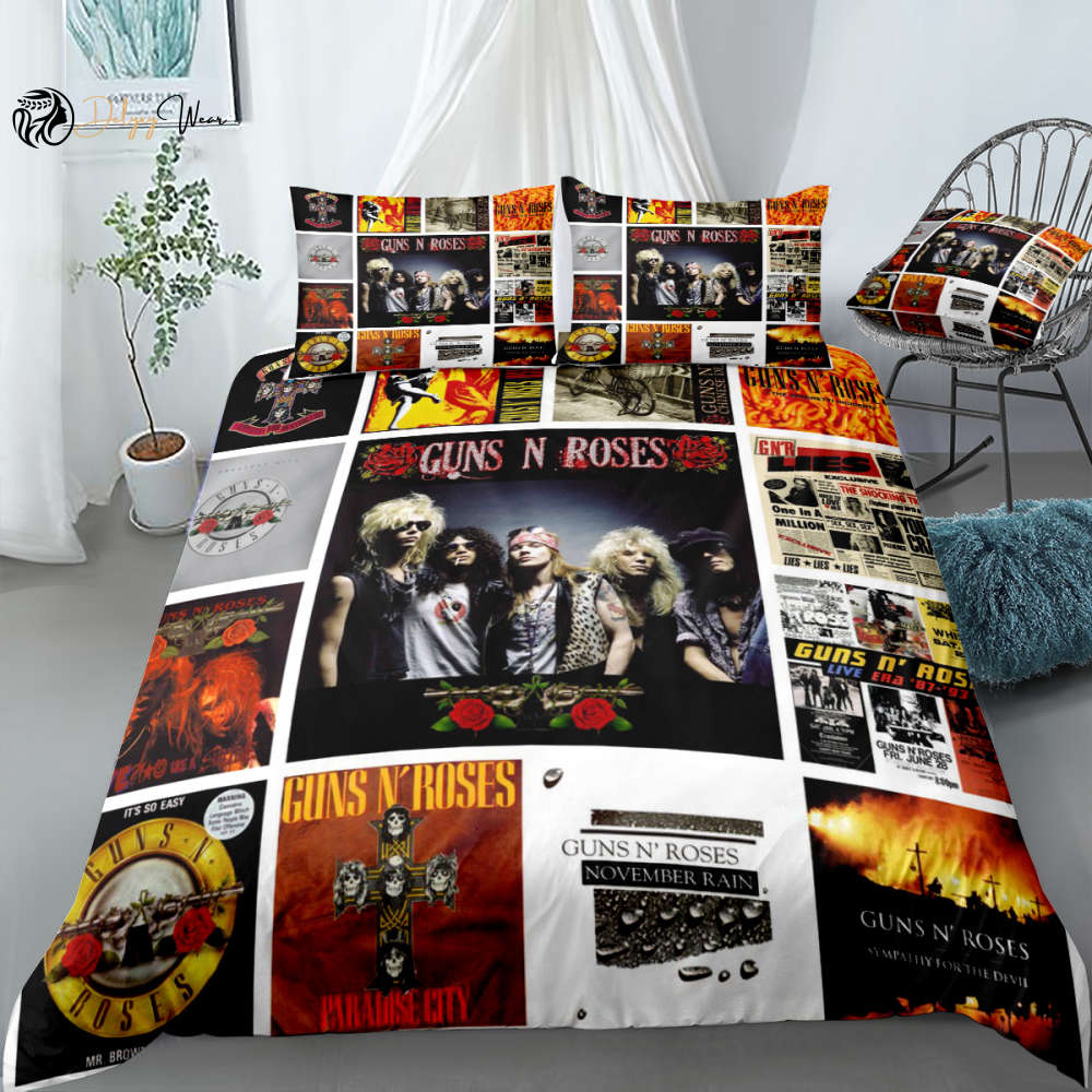 Guns N’ Roses 1 Bedding Set Decor Gift For Men Women Decor Gift For Men Women G95