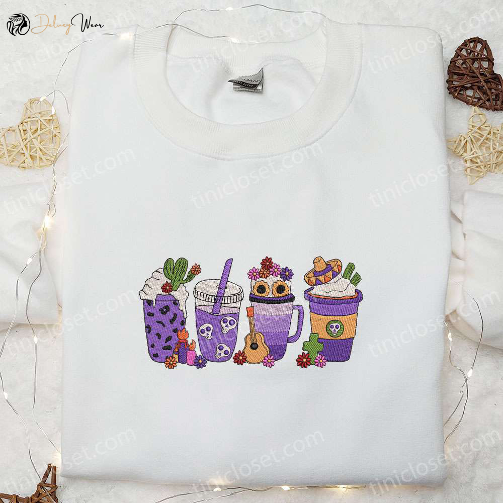 Halloween Coffee Embroidered Sweatshirt & Hoodie: Best Gifts for Family