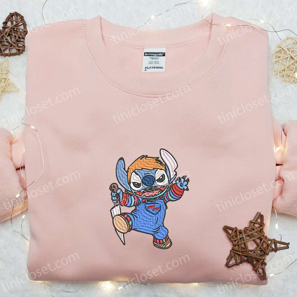 Spooky Halloween Stitch Embroidered Sweatshirt & Disney Shirt – Funny Halloween T-shirt Spooky Halloween Stitch Embroidered Sweatshirt & Disney Shirt – Funny Halloween T-shirt