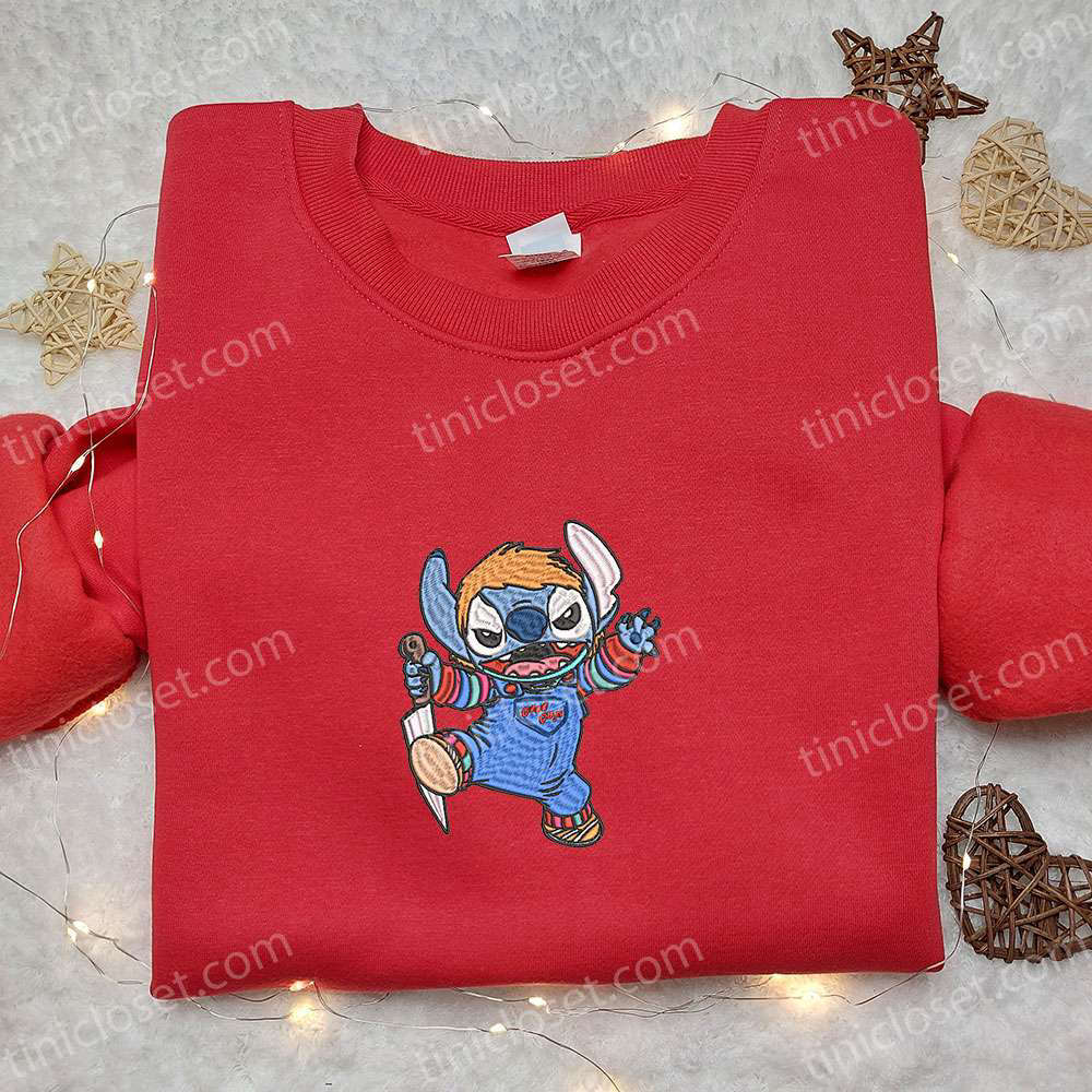 Spooky Halloween Stitch Embroidered Sweatshirt & Disney Shirt – Funny Halloween T-shirt Spooky Halloween Stitch Embroidered Sweatshirt & Disney Shirt – Funny Halloween T-shirt