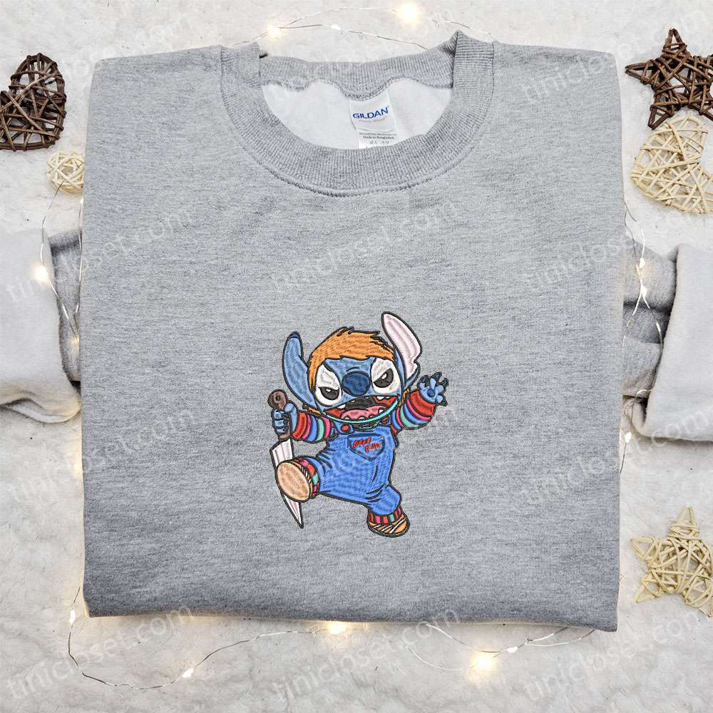 Spooky Halloween Stitch Embroidered Sweatshirt & Disney Shirt – Funny Halloween T-shirt Spooky Halloween Stitch Embroidered Sweatshirt & Disney Shirt – Funny Halloween T-shirt