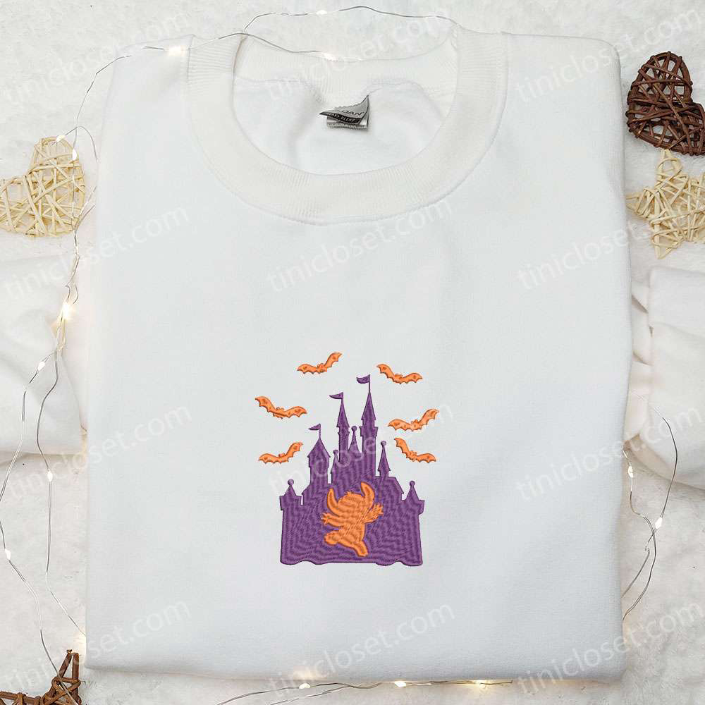Halloween Stitch Princess Castle Sweatshirt – Lilo and Stitch Disney Hoodie: Perfect Halloween Gifts