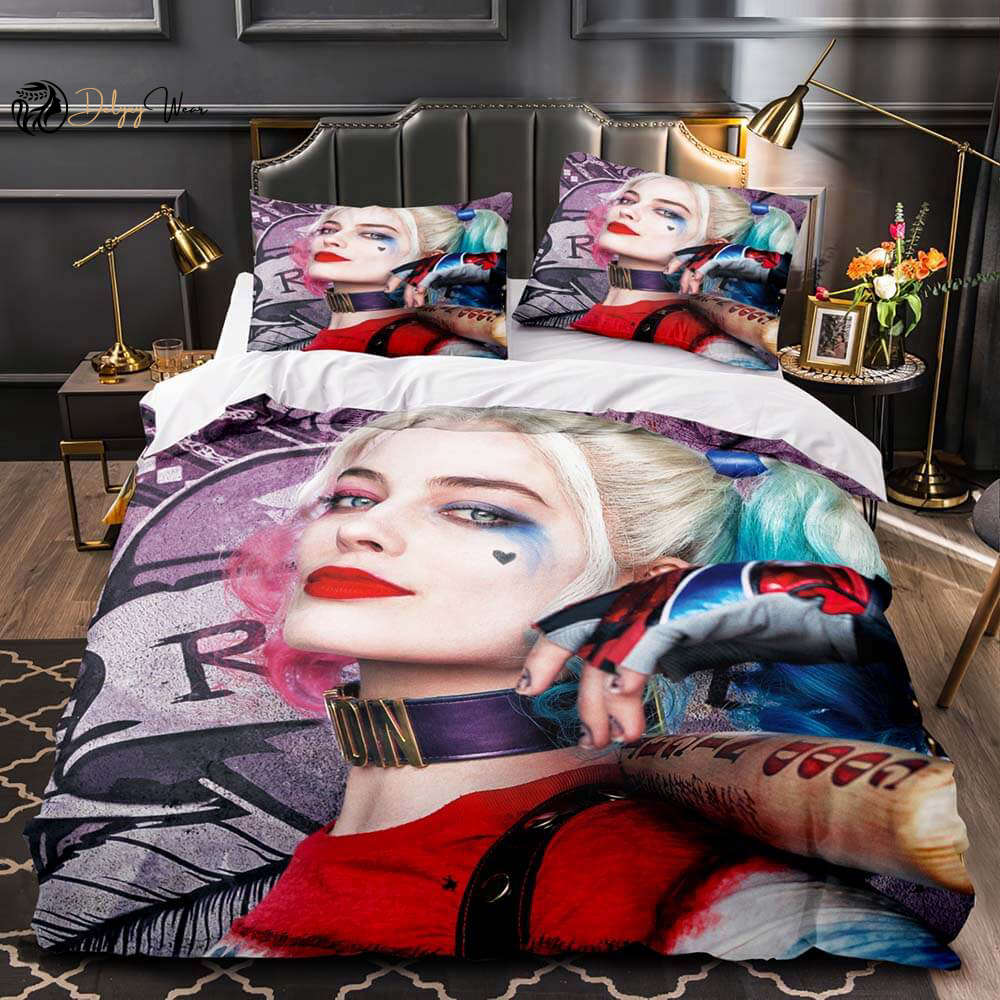 Harley Quinn 2 Bedding Set Decor Gift For Men Women Decor Gift For Men Women G95