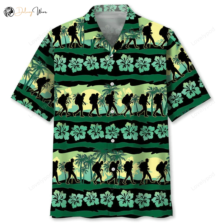 Explore the Wild with our Hiking Nature Tropical Hawaiian Shirt Gift for Men Women Fans – Vibrant Breathable and Stylish!
