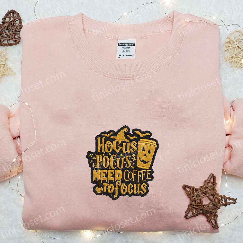 Hocus Pocus Coffee Lover Embroidered Hoodie: Stay Focused on Halloween with the Best Gifts! Hocus Pocus Coffee Lover Embroidered Hoodie: Stay Focused on Halloween with the Best Gifts!