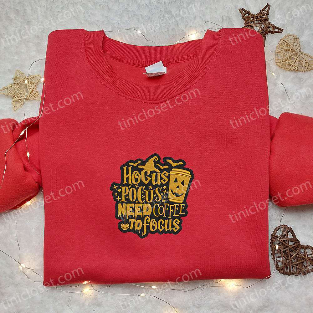 Hocus Pocus Coffee Lover Embroidered Hoodie: Stay Focused on Halloween with the Best Gifts! Hocus Pocus Coffee Lover Embroidered Hoodie: Stay Focused on Halloween with the Best Gifts!