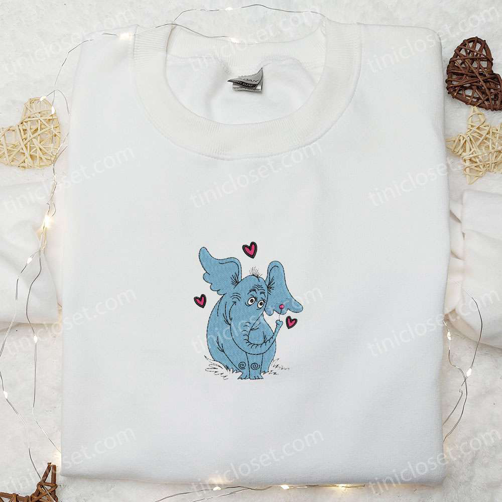 Horton Elephant Hearts Embroidered Shirt & Dr Seuss Cartoon Hoodie: Best Gift Idea Horton Elephant Hearts Embroidered Shirt & Dr Seuss Cartoon Hoodie: Best Gift Idea