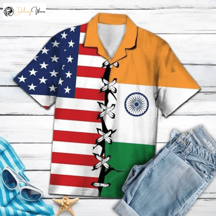 Colorful India Root Aloha Hawaiian Shirt Gift for Men Women Fans - Perfect for Summer Beach Casual Short Sleeve Hawaiian Shirt Gift for Men Women Fans