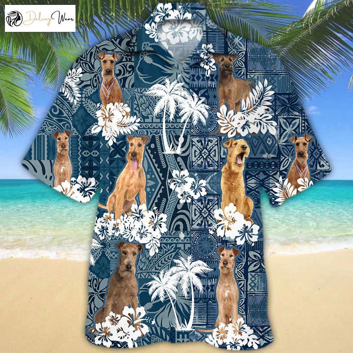 Stylish Irish Terrier Hawaiian Shirt: Stand Out with Unique Dog Print Design
