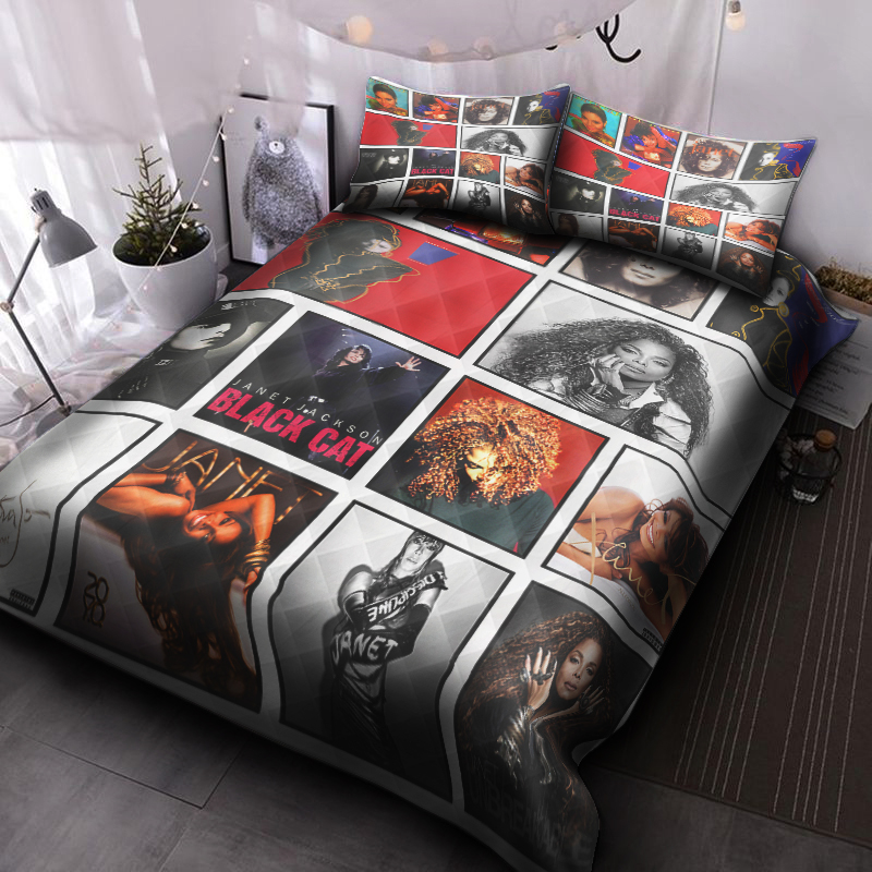 Janet Jackson Quilt Bedding Set Decor Gift For Men Women Decor Gift For Men Women G95