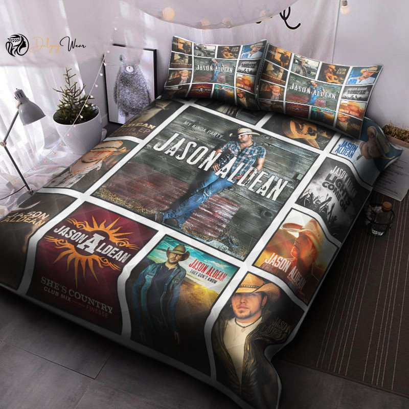 Jason Aldean Bedding Set Decor Gift For Men Women Decor Gift For Men Women G95