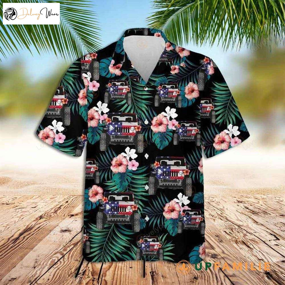 Jee Hawaiian Shirt: American Flag 4th Of July – Stylish & Patriotic Hawaiian Shirt