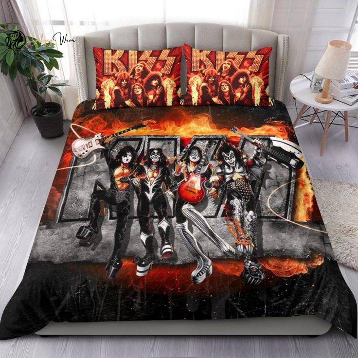 Kiss Band Lover Bedding Set Decor Gift For Men Women Decor Gift For Men Women CH
