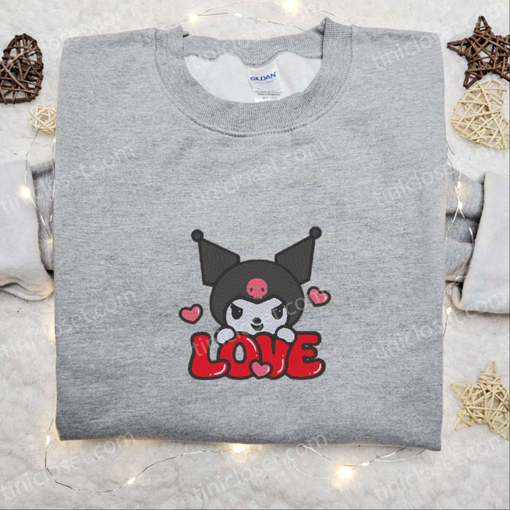 Kuromi Love Embroidered Shirt & Valentine Hoodie: Best Gift for Girlfriend