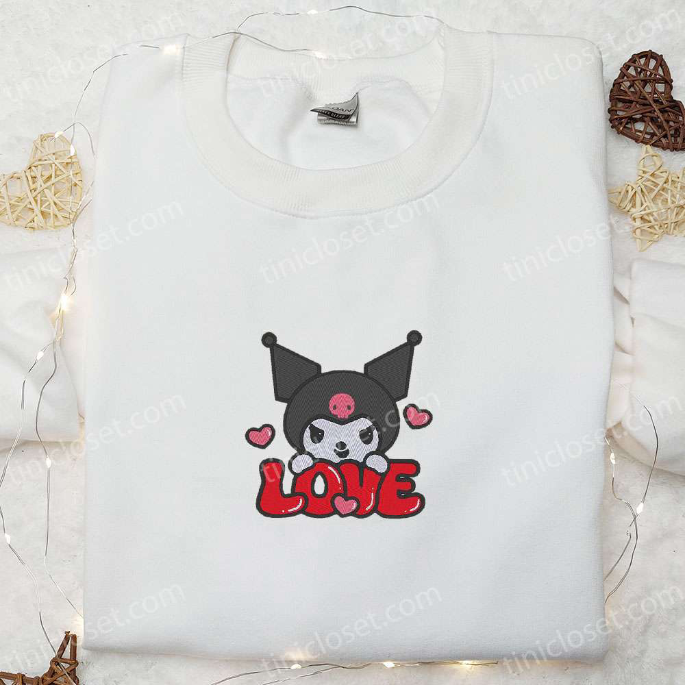 Kuromi Love Embroidered Shirt & Valentine Hoodie: Best Gift for Girlfriend