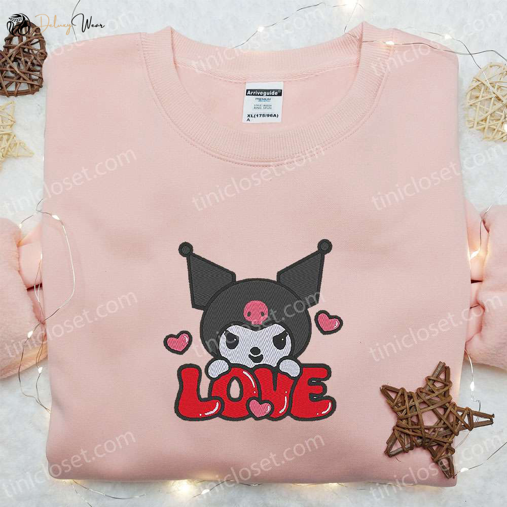 Kuromi Love Embroidered Shirt & Valentine Hoodie: Best Gift for Girlfriend