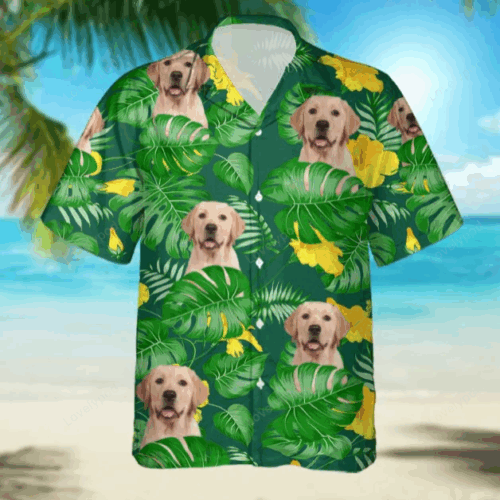Customize Your Style: Labrador Retriever Hawaiian Shirt for Men Add your Photo!