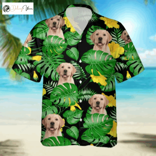 Customize Your Style: Labrador Retriever Hawaiian Shirt for Men Add your Photo!