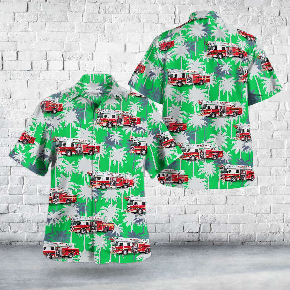 Lauderdale By The Sea, Florida, Lauderdale-By-The-Sea Volunteer Fire Department Hawaiian Shirt Gift for Men Dad Father Gift for Men Dad Father