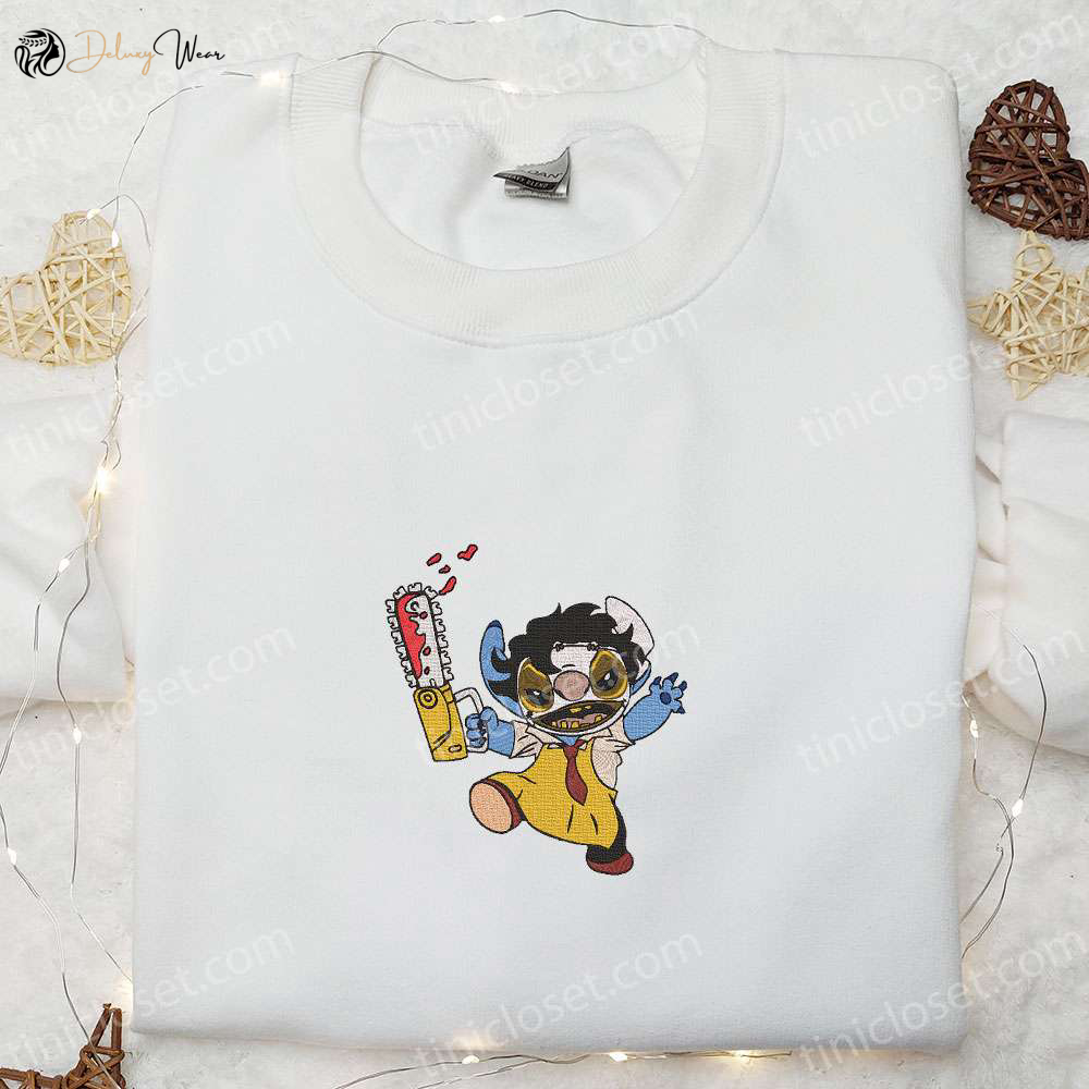 Leatherface Stitch Cosplay Shirt Texas Chainsaw Massacre Hoodie Spooky Sweatshirt